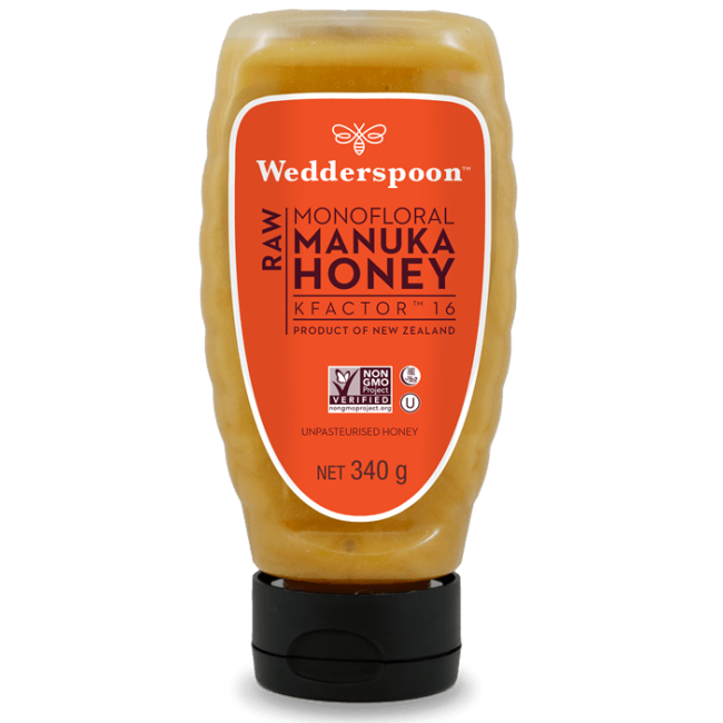 Miere de Manuka KFactor 16 RAW 340g Wedderspoon Miere de Manuka KFactor 16 RAW 340g Wedderspoon